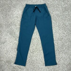 Carhartt Pants Mens Small Blue Scrub Elastic Waist Drawstring Workwear Utility